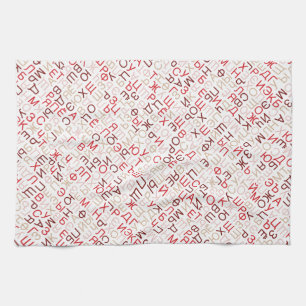 Russian cyrillic script kitchen towel