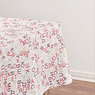 Russian cyrillic script tablecloth