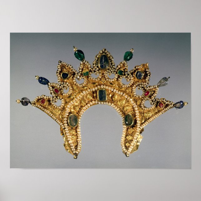 Russian diadem, gold set with pearls poster (Front)