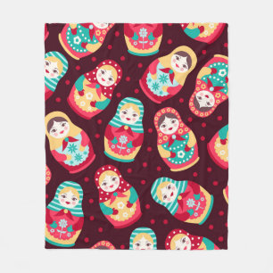 Russian doll fleece blanket