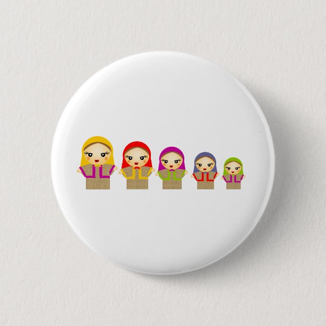 Russian Dolls 2 Inch Round Button (Front)