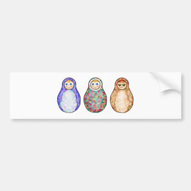 Russian dolls bumper sticker (Front)