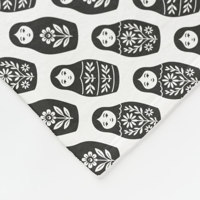 Russian Dolls Fleece Blanket (Corner)
