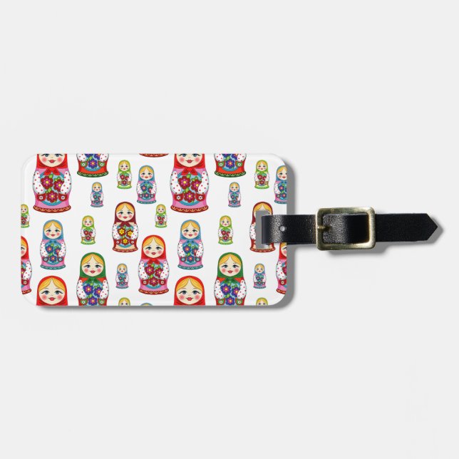 russian dolls luggage tag (Front Horizontal)