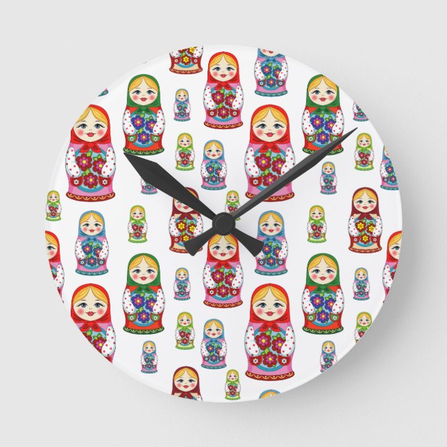 russian dolls round clock (Front)