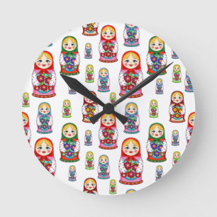 russian dolls round clock