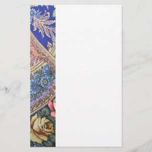 Russian fabric pattern stationery
