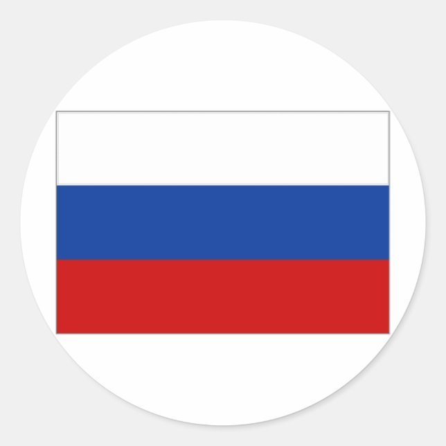 Russian Federation National Flag Classic Round Sticker (Front)