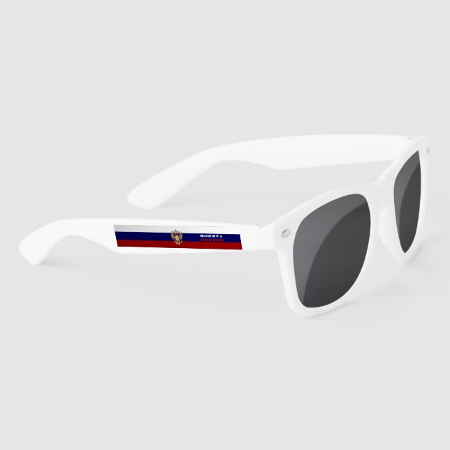 Russian flag and Coat of arms Sunglasses (Right)
