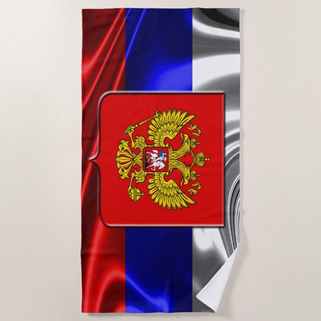 Russian flag beach towel (Front)