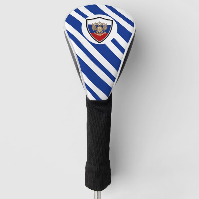 Russian flag-coat arms golf head cover (Front)
