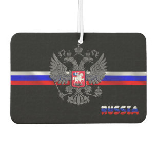 Russian flag-coat of arms air freshener
