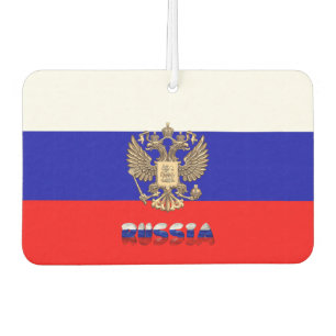 Russian flag-coat of arms air freshener
