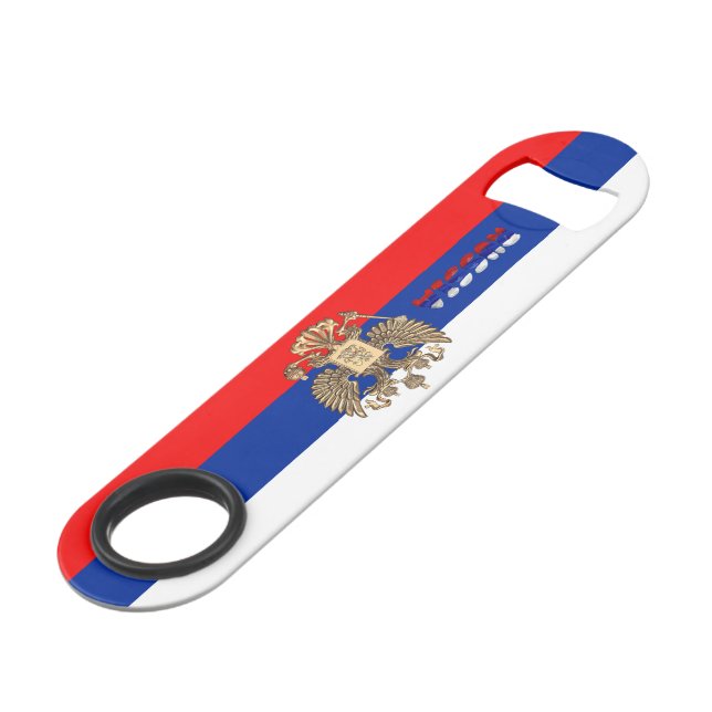 Russian flag-coat of arms bar key (Front Angled)