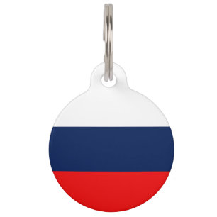 Russian flag-coat of arms pet tag