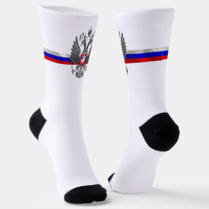 Russian flag-coat of arms socks
