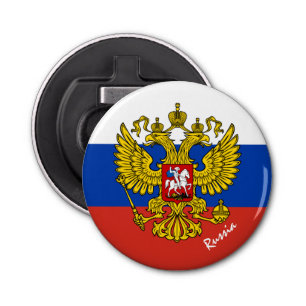 Russian Flag, Emblem & Russia party drinks /sports Bottle Opener