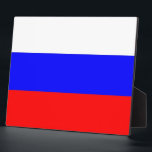 Russian Flag Plaque<br><div class="desc">Awesome Plaque with Flag of Russia. This product its customizable.</div>