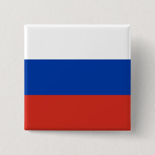 Russian Flag (Russia) 2 Inch Square Button