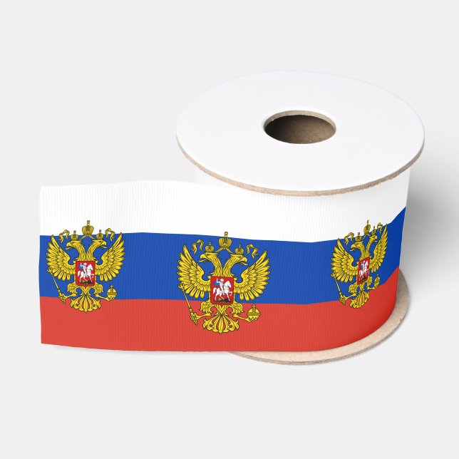 Russian Flag & Russia holiday, travel / sports Grosgrain Ribbon (Spool)