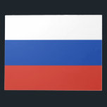 Russian Flag (Russia) Notepad<br><div class="desc">This design features the national flag of Russia (otherwise known as the Russian Federation), which is a transcontinental country spanning Eastern Europe and Northern Asia. Russia is the largest country in the world and it is the most populous country in Europe. Russia consists of more than one eighth of the...</div>