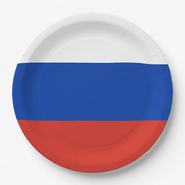 Russian Flag (Russia) Paper Plate (Front)