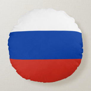 Russian Flag (Russia) Round Pillow