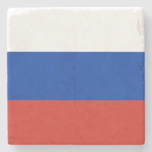 Russian Flag (Russia) Stone Coaster