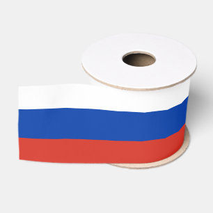 Russian Flag & Russia travel, holiday/sports Grosgrain Ribbon