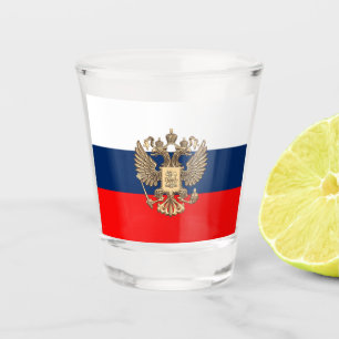 Russian flag shot glass