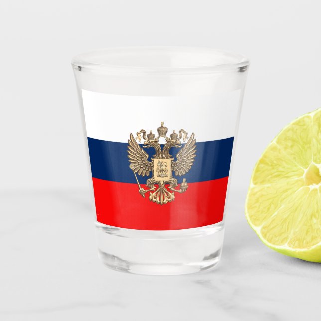 Russian flag shot glass (Front)