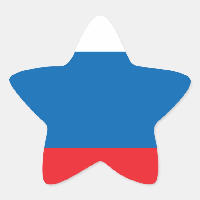 Russian Flag Star Sticker (Front)
