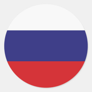 Russian Flag T-shirts and Gifts Classic Round Sticker
