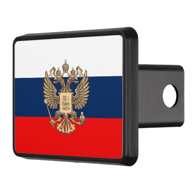 Russian flag trailer hitch cover (Left)