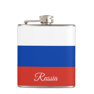 Russian Flag & travel Russia fashion /sports fans Hip Flask