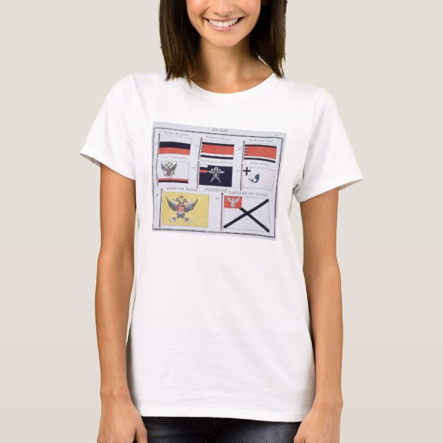 Russian Flags, from a French book of Flags, c.1819 T-Shirt (Front)