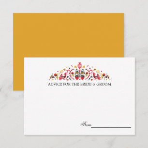 Russian  Folk Art  Khokhloma  Wedding Advice Cards