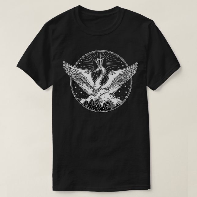 Russian folklore Fairy Swan Queen Art Design T-Shirt (Design Front)