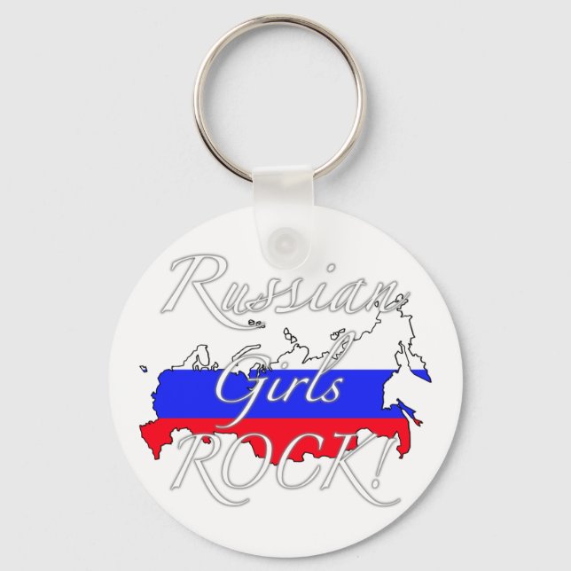 Russian Girls Rock! Keychain (Front)