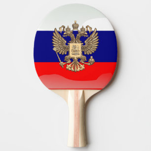 Russian glossy flag ping pong paddle