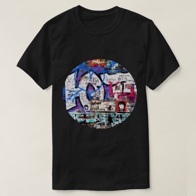 Russian Graffiti (Rock Legend Viktor Tsoi) Classic T-Shirt (Design Front)