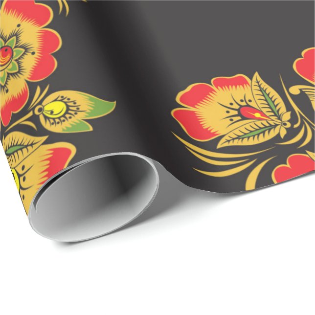 Russian Hohloma Wrapping Paper (Roll Corner)