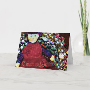 Russian Housewarming card with a Rag Doll