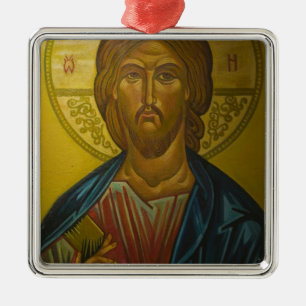 Russian Icon inside Church of St. Sophia / Metal Ornament