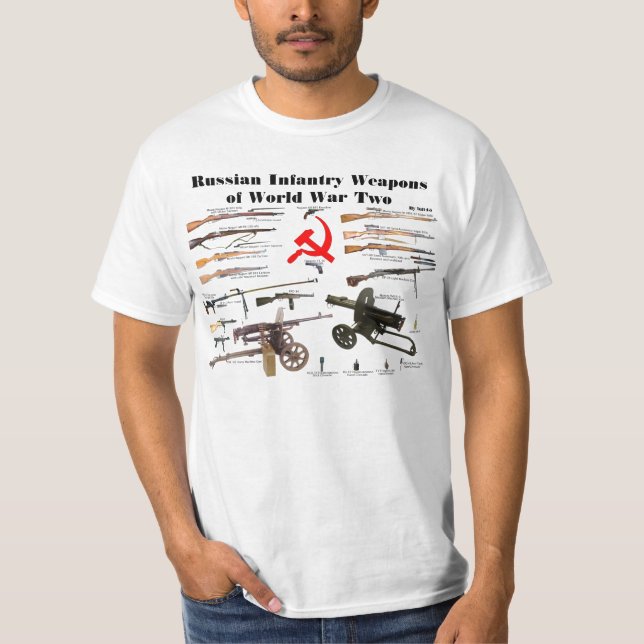 Russian Infantry Weapons of WW2 T-Shirt (Front)