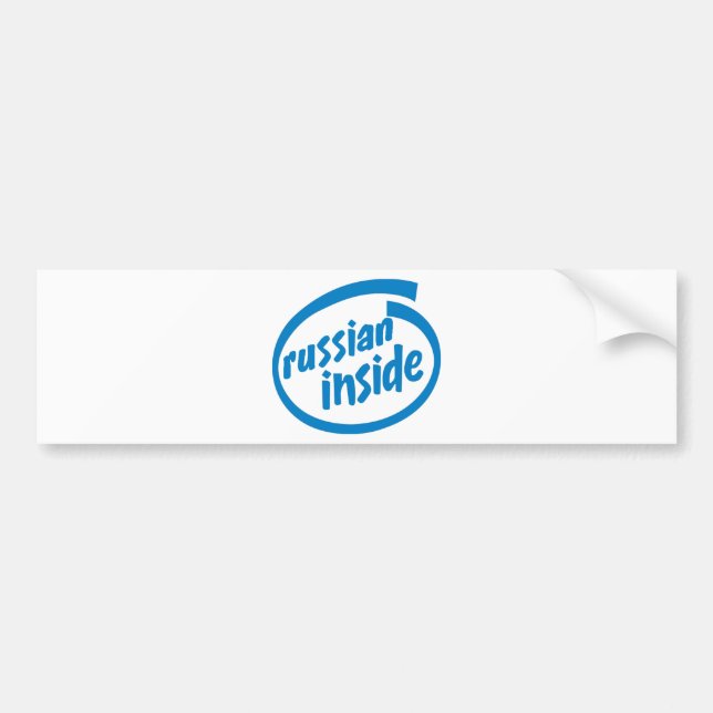 Russian Inside Bumper Sticker (Front)