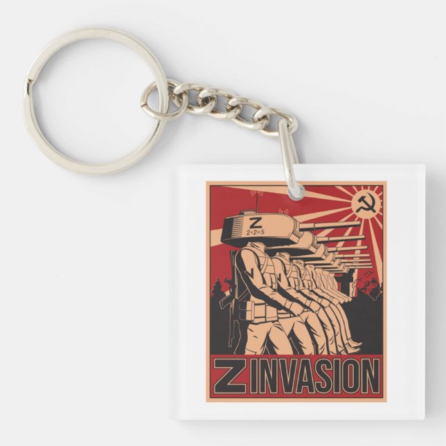 Russian invasion of Ukraine 2022 Keychain (Front)