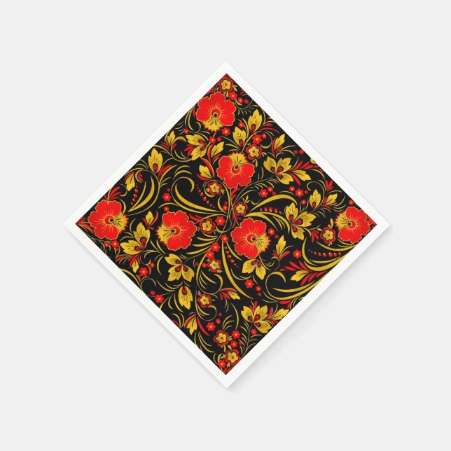Russian khokhloma napkin (Corner)