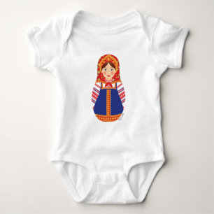 Russian Matryoshka Baby Bodysuit