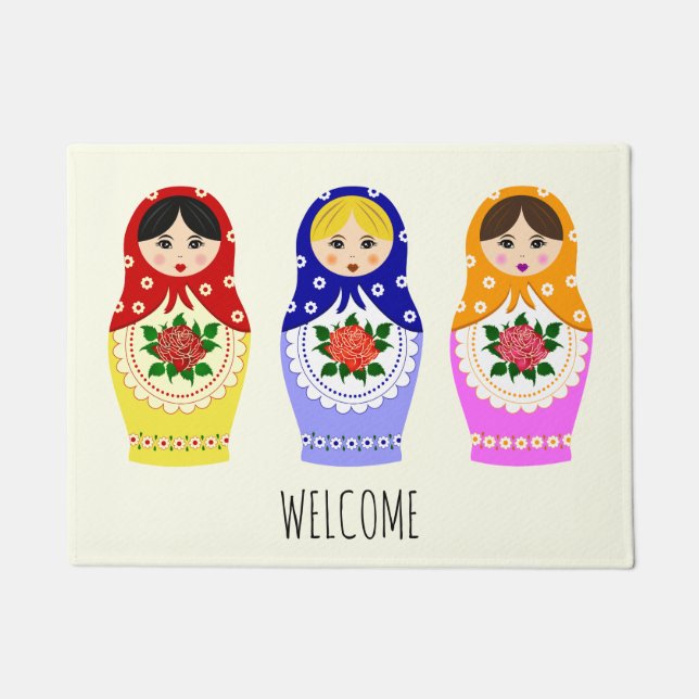 Russian matryoshka dolls doormat (Front)